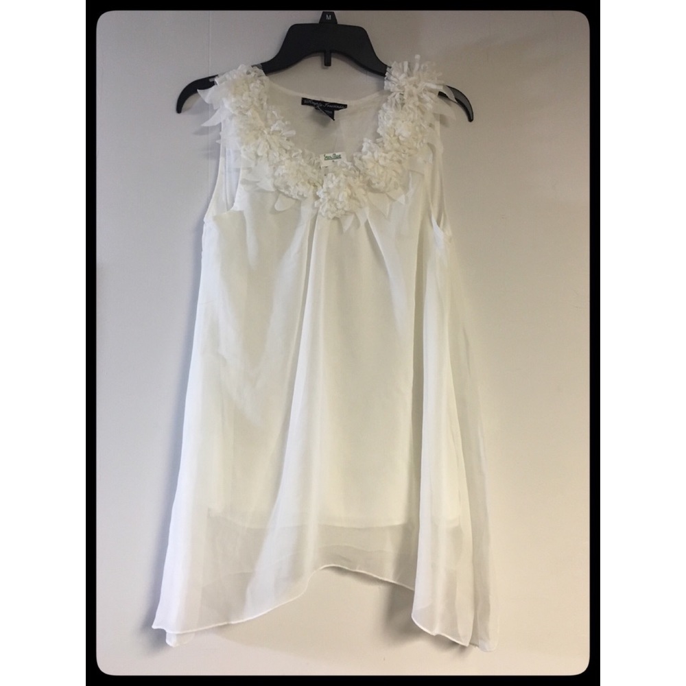 Beautiful White/Ivory Flowy Blouse